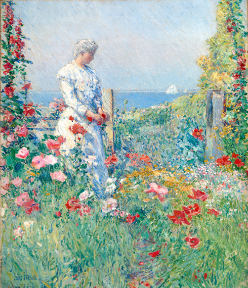 In the Garden (Celia Thaxter in Her Garden), 1892 by Childe Hassam, oil painting reproduction on canvas In the Garden (Celia Thaxter in Her Garden), 1892