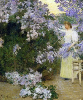 Mrs Hassam in the Garden. 1896