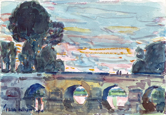 The Bridge at Grez 1904 by Childe Hassam, oil painting reproduction on canvas The Bridge at Grez 1904