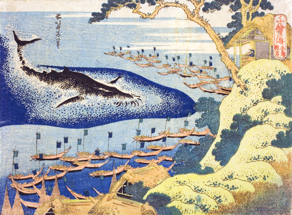 Whaling off Gotō by Katsushika Hokusai, oil painting reproduction on canvas Whaling off Gotō