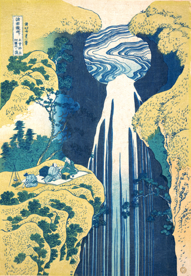 The Amida Falls in the Far Reaches of the Kisokaidō Road by Katsushika Hokusai, oil painting reproduction on canvas The Amida Falls in the Far Reaches of the Kisokaidō Road