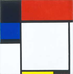Fox Trot B, with Black, Red, Blue, and Yellow 1929