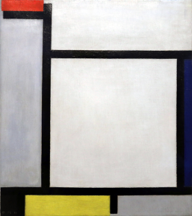 Composition with red, blue, black, yellow and grey 1921