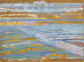 View from the Dunes with Beach and Piers, Domburg 1909