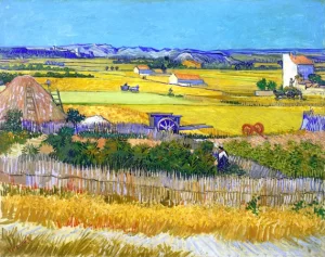 The Harvest With Blue Cart 1888