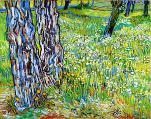 Tree Trunks In The Grass 1890