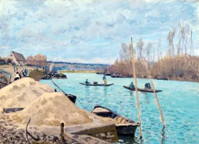 Congregation Leaving The Reformed Church In Nuenen The Seine at Port Marly, Piles of Sand, 1933
