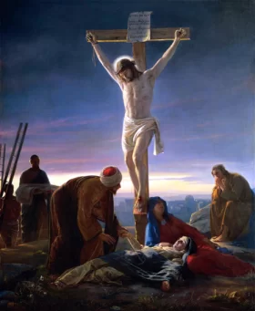 Lemons on a Pewter Plate Christ On The Cross