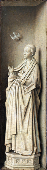 Head of Christ Virgin and Child Closed - Triptych - Right Panel