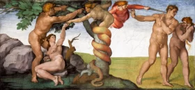 Nu sur fond rouge The Expulsion from Paradise