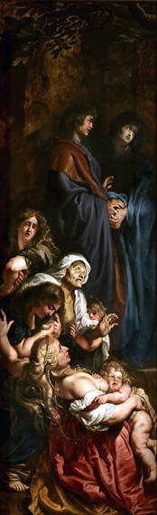 Holy Family The Elevation of the Cross 1610-Left Panel