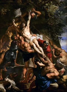 Inspiration of Anacreon The Elevation of the Cross 1610-Center Panel