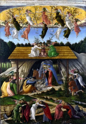 Woman with a Cat Mystic Nativity