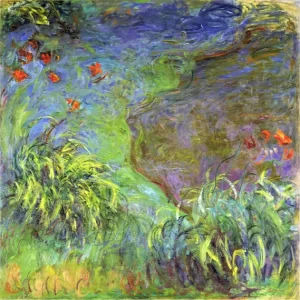 Hemerocallis By the Water, 1914-17 by Claude Monet Hemerocallis By the Water, 1914-17 by Claude Monet