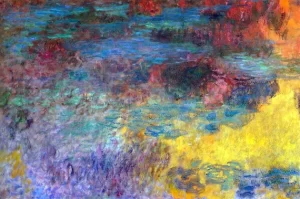 Water Lily Pond, Evening (Left Panel), 1920-26 by Claude Monet Water Lily Pond, Evening (Left Panel), 1920-26 by Claude Monet