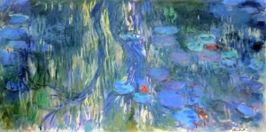 Water Lilies, Reflections of Weeping Willows, 1916-19 by Claude Monet Water Lilies, Reflections of Weeping Willows, 1916-19 by Claude Monet