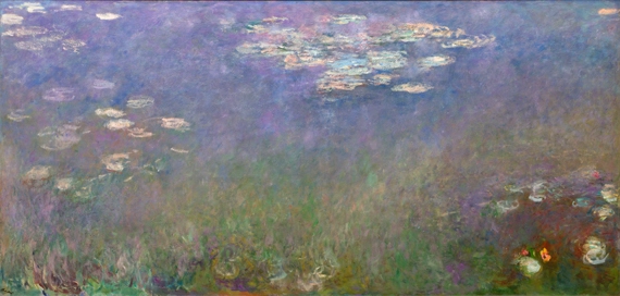 Water Lilies (Agapanthus)-Left Panel by Claude Monet