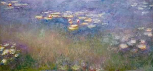 Water Lilies (Agapanthus)-Center Panel by Claude Monet Water Lilies (Agapanthus)-Center Panel by Claude Monet