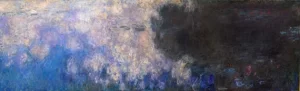 The Water Lilies - the Clouds, 1920-26-Right Panel by Claude Monet The Water Lilies - the Clouds, 1920-26-Right Panel by Claude Monet
