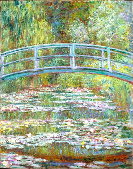 The Japanese Bridge, 1899 by Claude Monet, oil painting reproduction on canvas The Japanese Bridge, 1899 by Claude Monet
