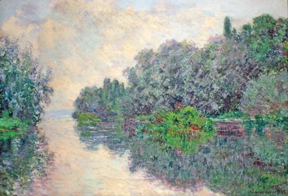 Morning On the Seine, 1885 by Claude Monet, oil painting reproduction on canvas Morning On the Seine, 1885 by Claude Monet