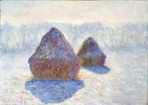 Haystacks (Effect of Snow and Sun) by Claude Monet