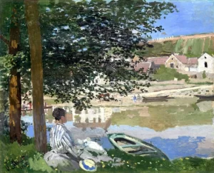 On the Bank of the Seine, Bennecourt (1868) by Claude Monet On the Bank of the Seine, Bennecourt (1868) by Claude Monet