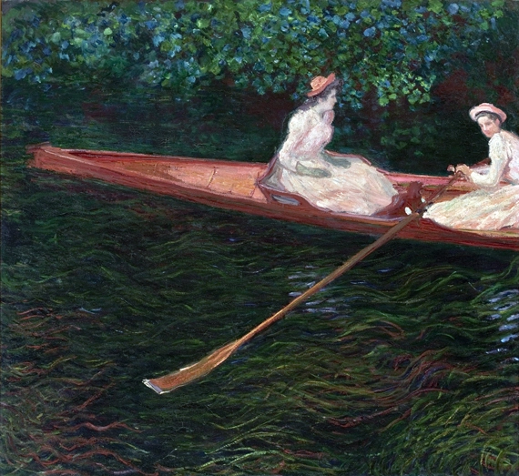 Canoe On the Epte by Claude Monet