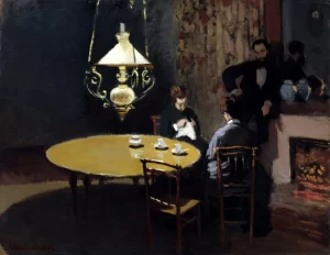 Interior, After Dinner by Claude Monet Interior, After Dinner by Claude Monet