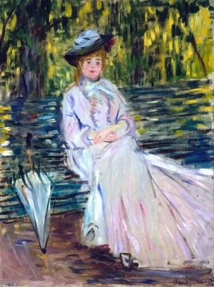 Woman Sitting On the Bench, 1874 by Claude Monet Woman Sitting On the Bench, 1874 by Claude Monet
