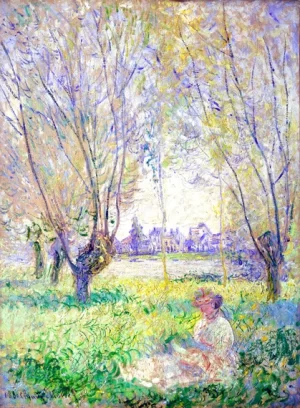 Woman Sitting Under the Willows by Claude Monet Woman Sitting Under the Willows by Claude Monet