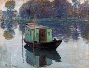 he Studio Boat 1874 by Claude Monet he Studio Boat 1874 by Claude Monet