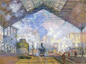 The Gare St. Lazare by Claude Monet
