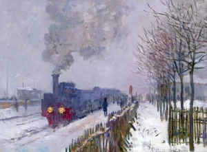 Train in the snow by Claude Monet Train in the snow by Claude Monet