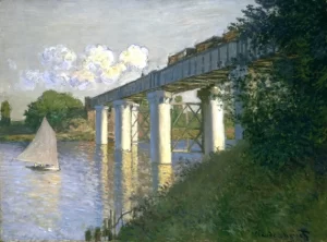 Railroad Bridge, Argenteuil by Claude Monet Railroad Bridge, Argenteuil by Claude Monet