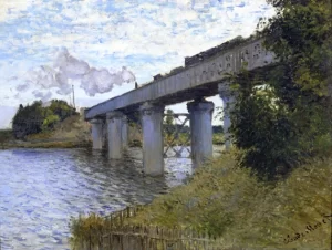 The Railroad Bridge In Argenteuil by Claude Monet The Railroad Bridge In Argenteuil by Claude Monet