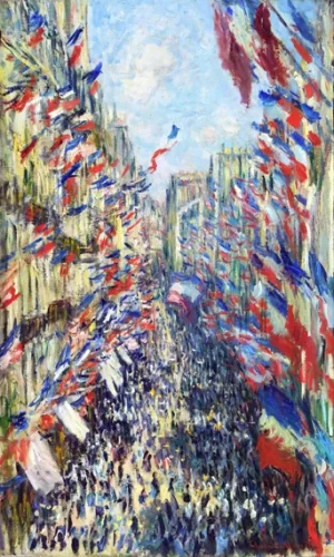 The Rue Montorgueil, Paris, Festival of June0 by Claude Monet