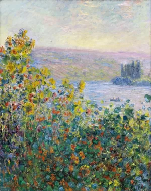 Flower Beds at Vétheuil by Claude Monet Flower Beds at Vétheuil by Claude Monet