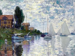 Au Petit-Gennevilliers 1874 by Claude Monet Au Petit-Gennevilliers 1874 by Claude Monet