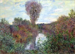 The Small Arm of the Seine at Mosseaux, 1878 by Claude Monet The Small Arm of the Seine at Mosseaux, 1878 by Claude Monet