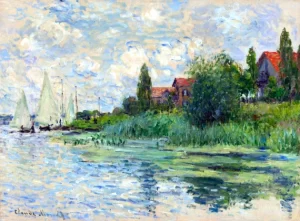 Les Bords De La Seine Au Petit-Gennevilliers 1874 by Claude Monet