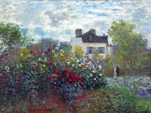 The Artist's Garden In Argenteuil (A Corner of the Garden With Dahlias) by Claude Monet