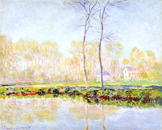 The Banks of the River Epte at Giverny by Claude Monet, oil painting reproduction on canvas The Banks of the River Epte at Giverny by Claude Monet