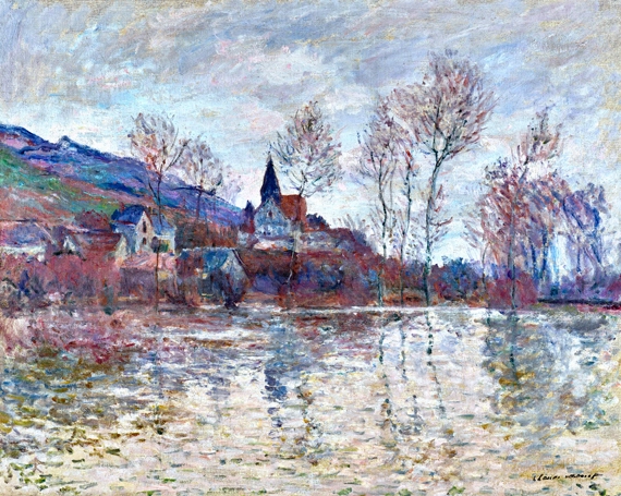 Inondation à Giverny by Claude Monet, oil painting reproduction on canvas Inondation à Giverny by Claude Monet