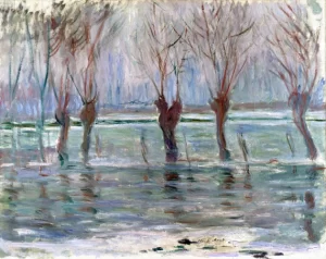 Flood Waters at Giverny, 1896 by Claude Monet
