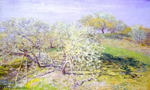 Spring (Fruit Trees In Bloom) by Claude Monet