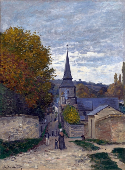 Street In Sainte-Adresse 1867 by Claude Monet, oil painting reproduction on canvas Street In Sainte-Adresse 1867 by Claude Monet