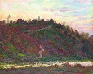 Village De La Roche-Blond, Effet Du Soir by Claude Monet