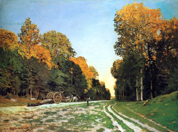 The Road From Chailly To Fontainebleau by Claude Monet