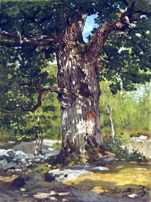 Un Chêne Au Bas-Bréau, Le Bodmer by Claude Monet